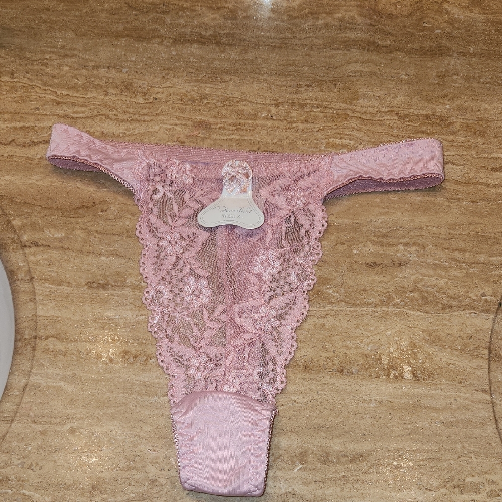 Victoria's Secret Blush Lace Thong